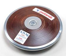Disk soutěžní z tvrdé překližky - ocelový pozinkovaný okraj , hmotnost 0,75 kg HPD17-0,75-R6