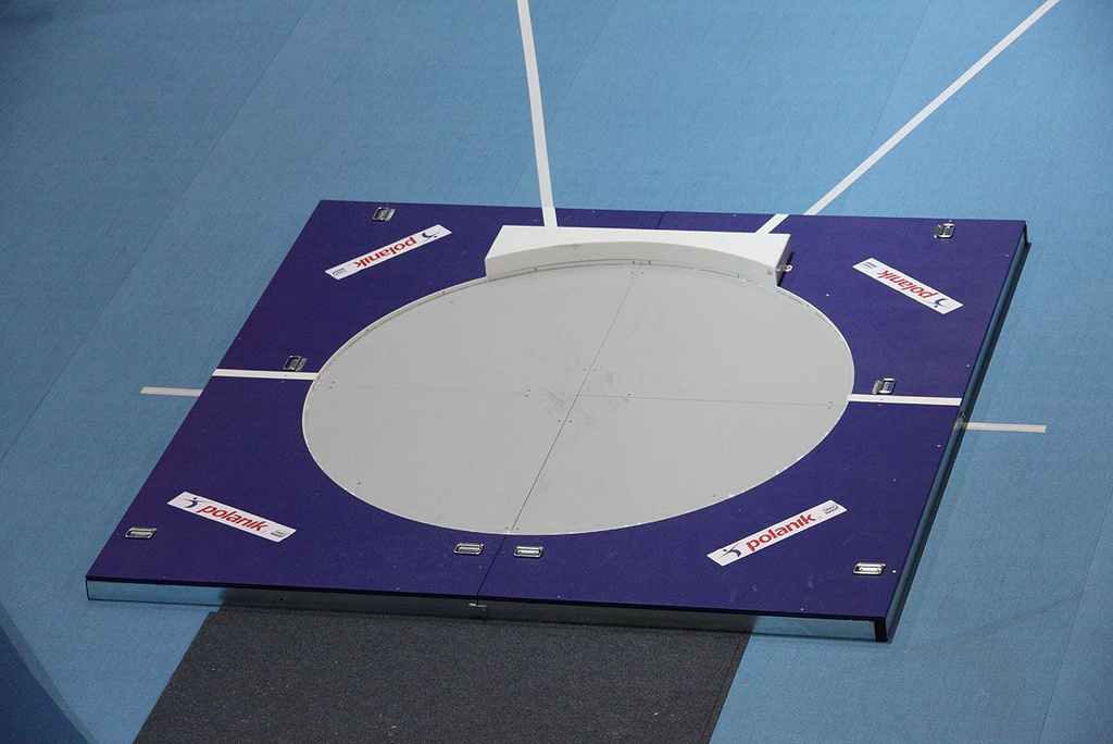 Přenosný kruh pro hod koulí - vnitřní použití, certifikace IAAF E-13-0729 SP0319