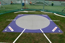 Přenosný kruh pro hod diskem - průměr 2,5 m, certifikace IAAF E-14-0806 DC14-S0320