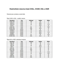 Kladivářské rukavice - velikost S, levá HGL-S