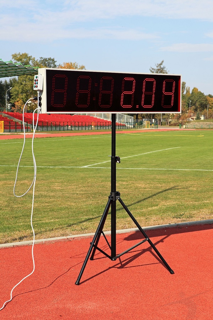 LED deska „ doba běhu“ se stativem a ovládacím panelem, systém Lynx T6-RC-LX